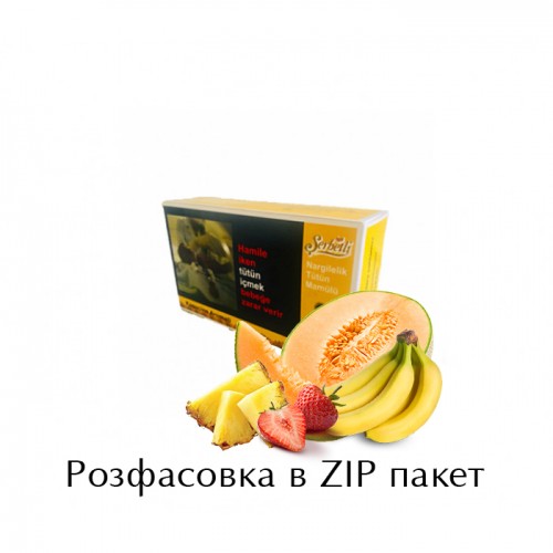 Тютюн Serbetli Pineapple Banana Melon Strawberry (Ананас Банан Диня Полуниця) 100 гр