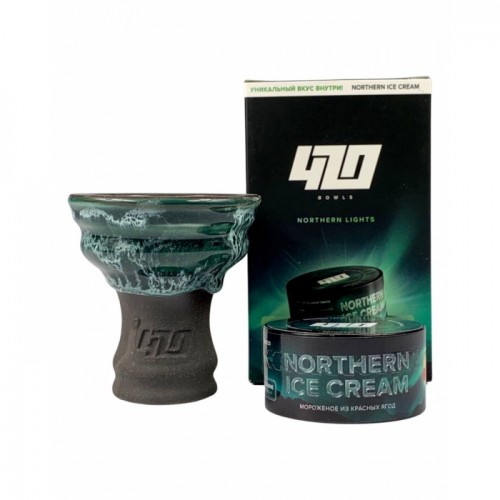 Чаша глиняная 4:20 Bowls Uranum Northern Lights + табак в подарок Northern Ice Cream 25 гр