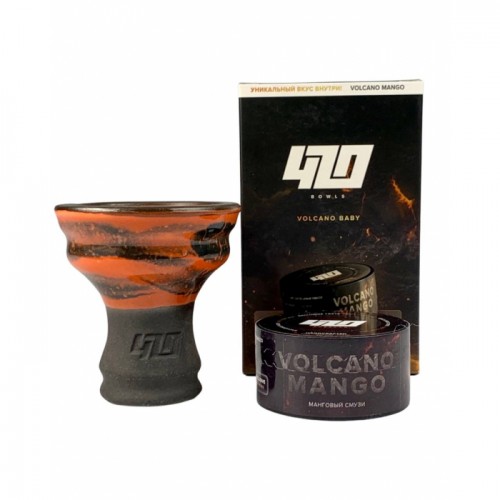 Чаша глиняна 4:20 Bowls Uranum Volcano Mango + тютюн в подарунок Volcano Mango 25 гр