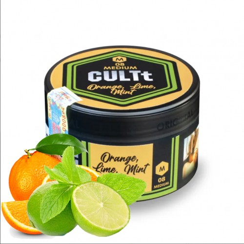 Табак CULTt Medium M08 Orange Lime Mint (Апельсин Лайм Мята) 100 гр