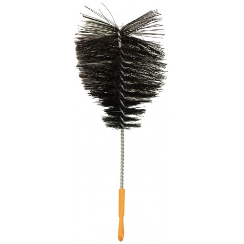 Ёршик для колбы капля черный с пластиковой ручкой