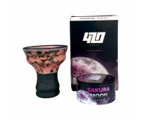 Чаша глиняна 4:20 Bowls Uranum Moon Pink + тютюн в подарунок 4:20 Sakura Moon 25 гр
