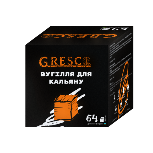 Вугілля горіхове Gresco (Греско 9 шт.) 26х26 0,15 кг