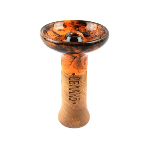 Чаша Oblako Phunnel Glaze Top (Облако) |Marble Orange Black M