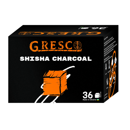 Вугілля горіхове Gresco (Греско 36 шт.) 25х25 0,5 кг