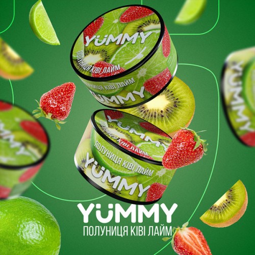 Тютюн Yummy Strawberry Kiwi Lime (Полуниця Ківі Лайм) 100 гр