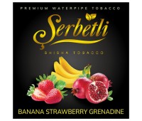 Табак Serbetli Banana Strawberry Grenadine (Банан Клубника Гранат) 100 гр