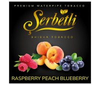 Тютюн Serbetli Raspberry Peach Blueberry (Малина Персик Чорниця) 100 грам