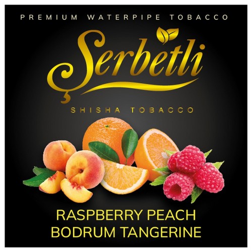 Табак Serbetli Raspberry Peach Bodrum Tangerine (Малина Персик Мандарин) 100 грамм