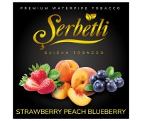 Тютюн Serbetli Strawberry Peach Blueberry (Полуниця Персик Чорниця)﻿ 100 гр
