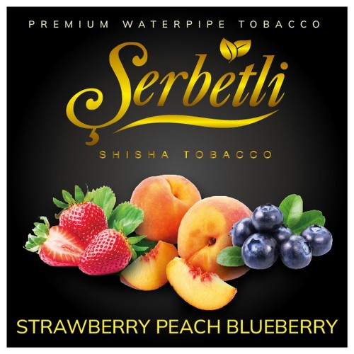 Табак Serbetli Strawberry Peach Blueberry (Клубника Персик Черника)﻿ 100 гр