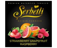 Тютюн Serbetli Strawberry Grapefruit Raspberry (Полуниця Грейпфрут Малина) 100 гр