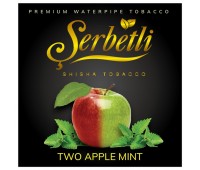Тютюн Serbetli Two Apples With Mint (Подвійне Яблуко М'ята) 100 гр