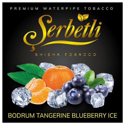 Тютюн Serbetli Bodrum Tangerine Blueberry Ice  (Мандарин Черниця Айс) 100 грам