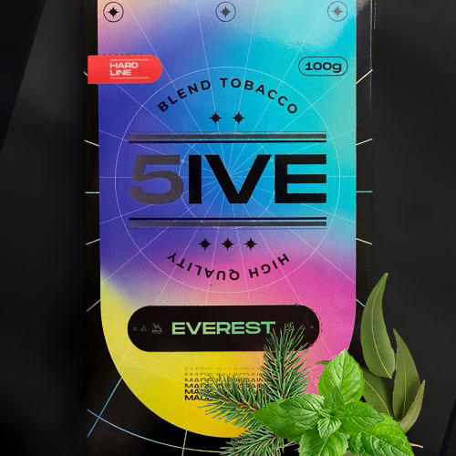 Тютюн 5IVE Hard Line Everest (Евкалипт М'ята Хвоя) 100 гр