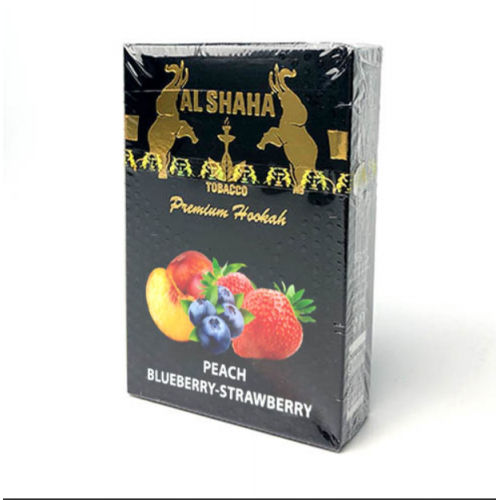 Тютюн Al Shaha Peach Blueberry Strawberry (Персик Чорниця Полуниця) 50 грам