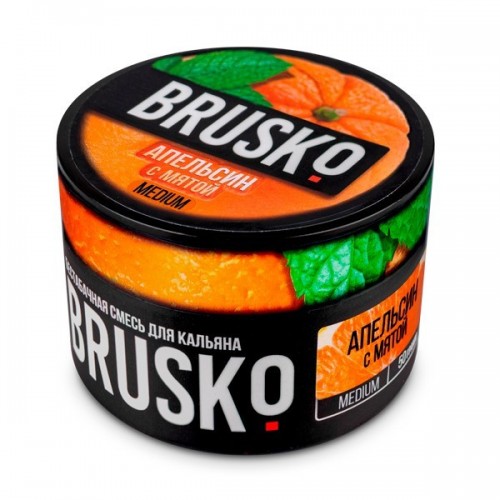 Безникотиновая смесь Brusko Medium Line Апельсин Мята 50 гр 