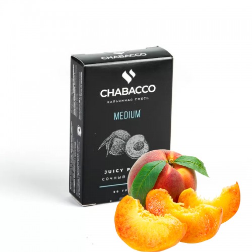 Тютюн Chabacco Medium Juicy Peach (Соковитий Персик) 50 гр