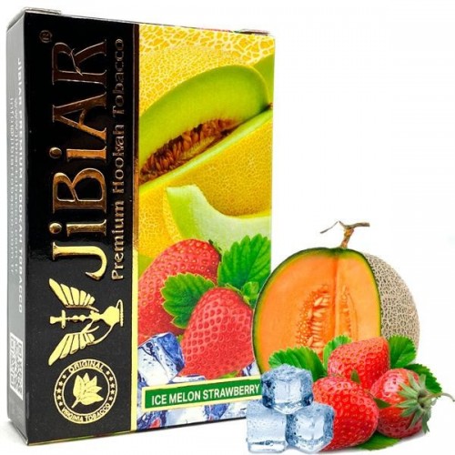 Тютюн Jibiar Ice Melon Strawberry (Диня Полуниця Лід) 50 гр