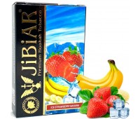 Тютюн Jibiar Ice Strawberry Banana (Полуниця Банан Лід) 50 гр