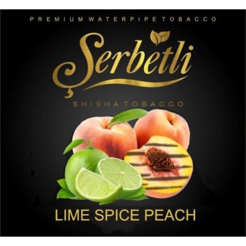 Тютюн для кальяну Serbetli Lime Spiced Peach (Лайм і Персик зі спеціями) 50 грам