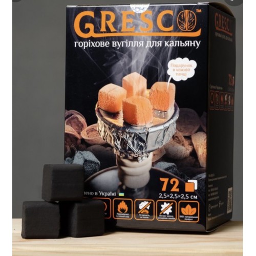 Вугілля горіховий Gresco (Гресько) 1 кг