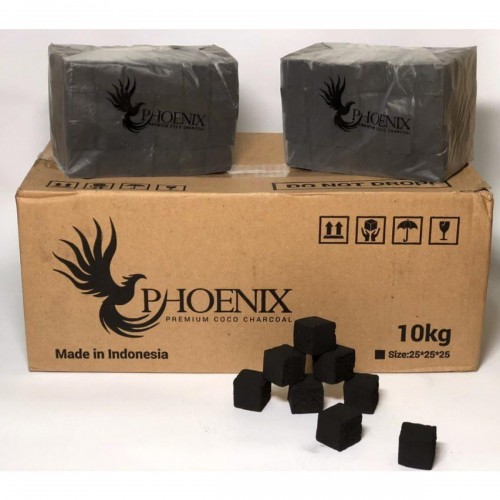 Вугілля кокосове Phoenix (72 шт.) 25х25 1кг (без коробки)
