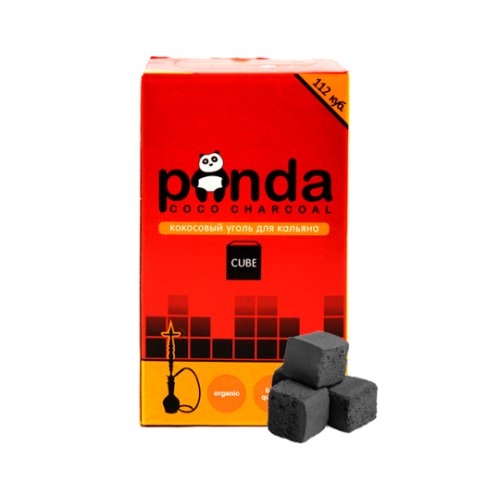 Уголь для кальяна Panda 112 куб Красная