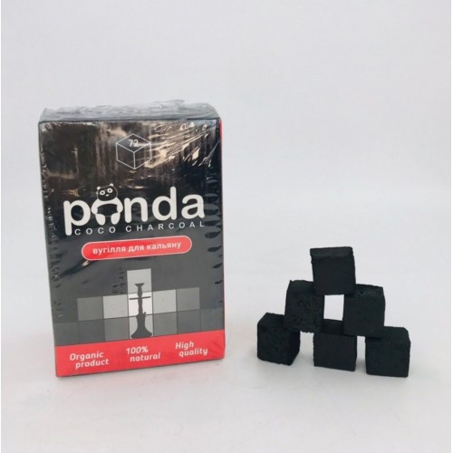 Вугілля для кальяну Panda XL Black (72шт.) 25х25 1 кг