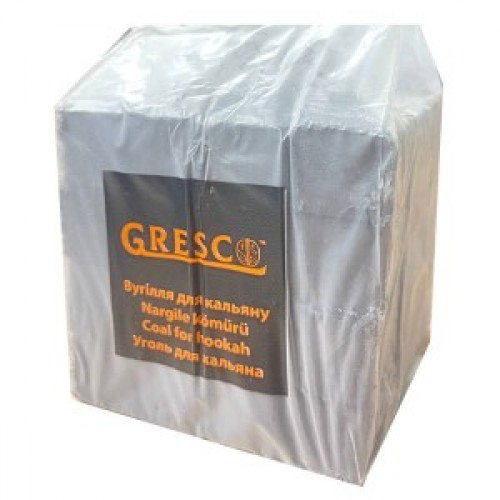 Вугілля горіхове Gresco (Греско 64 шт.) 26х26 1 кг (без коробки)	