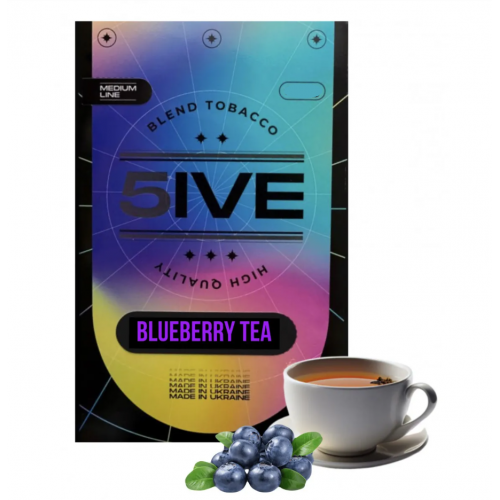 Табак 5IVE Medium Line Blueberry Tea (Черничный чай) 250 гр